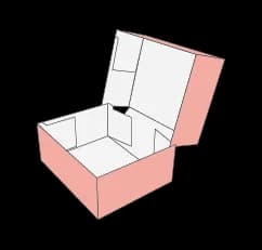 four corner cake box