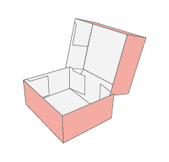 four corner cake box